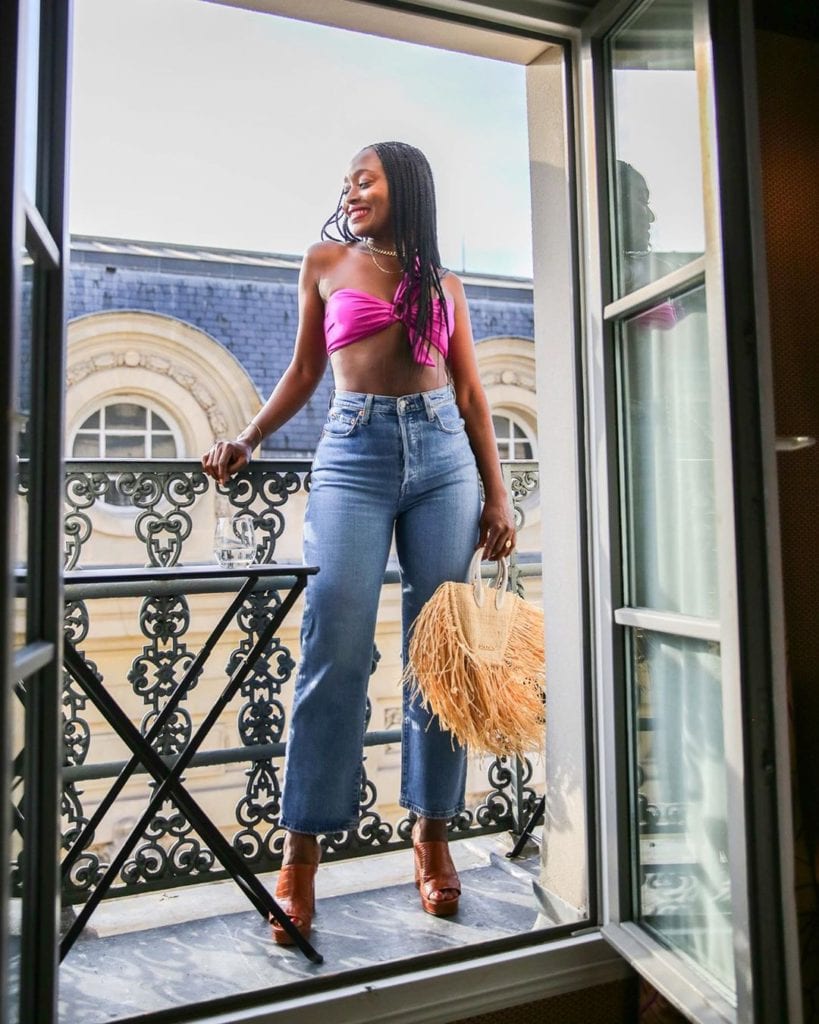 black french style blogger