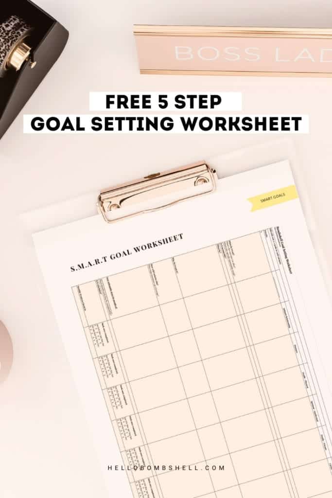 goal setting worksheet free template