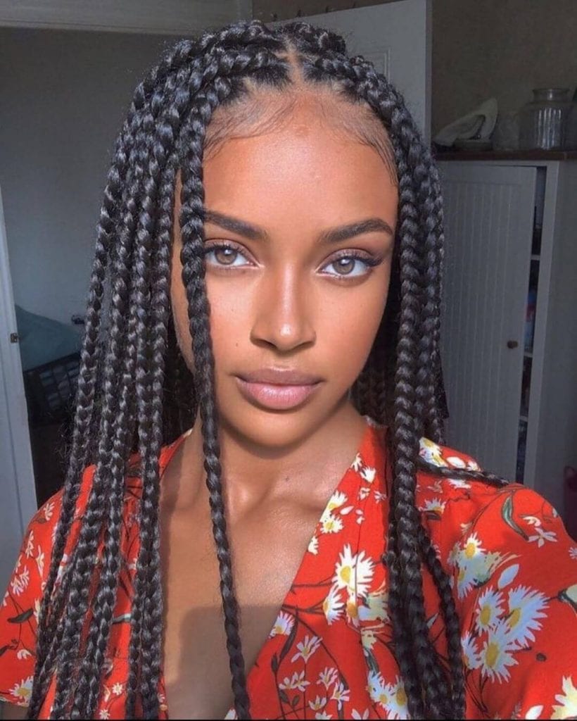 27+ Beautiful Box Braid Hairstyles For Black Women + Feed ...