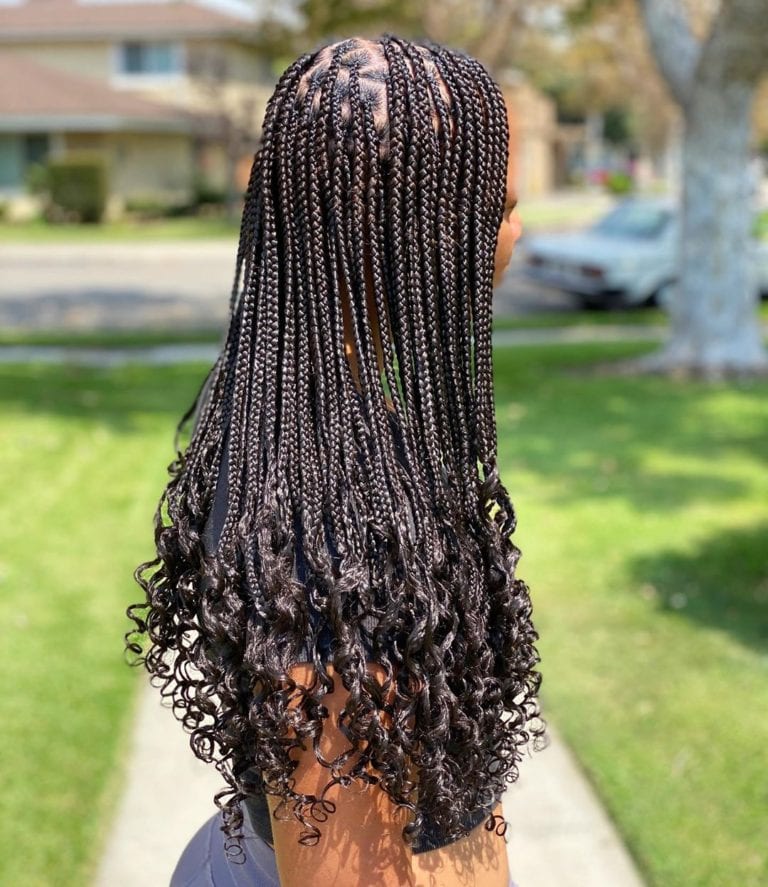 Box Braids Hairstyles 2024 Pictures With Curls Pictures Eadith Kynthia