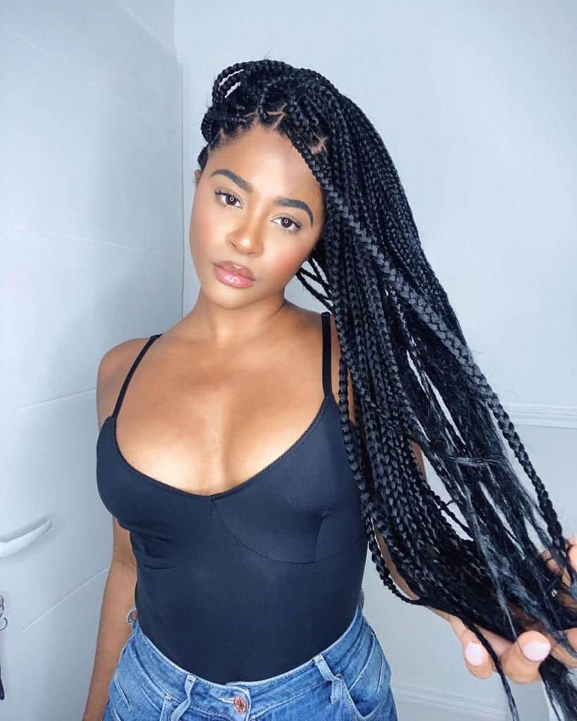 27+ Beautiful Box Braid Hairstyles For Black Women + Feed ...